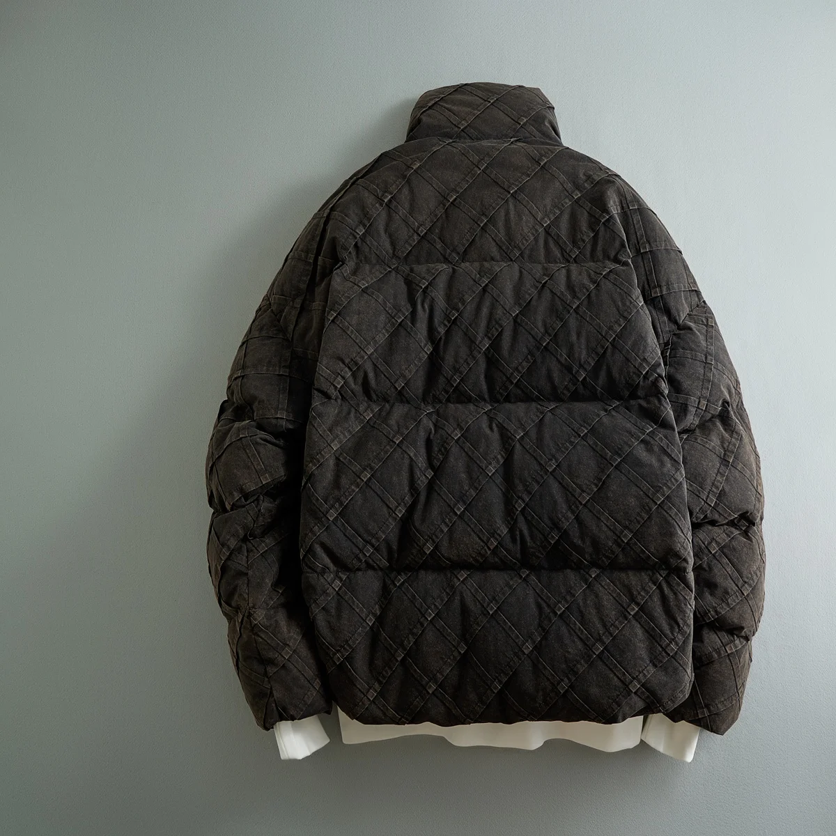 OEM Custom Design  Printed Puffer Jacket For Men Customized Logo Winter jacket for men with pocket Mens Bubble Puffer Jacket
