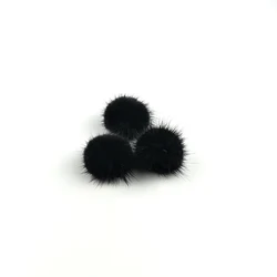 Wholesale factory quality mink fur pom poms spiky hairs mink fur balls 100% real mink fur pompons
