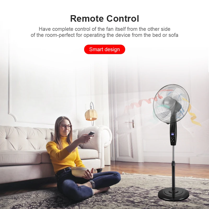 Selling Vertical Multifunctional Home Electronic Stand Fan 50W Air Cooling Pedestal Fan High Speed