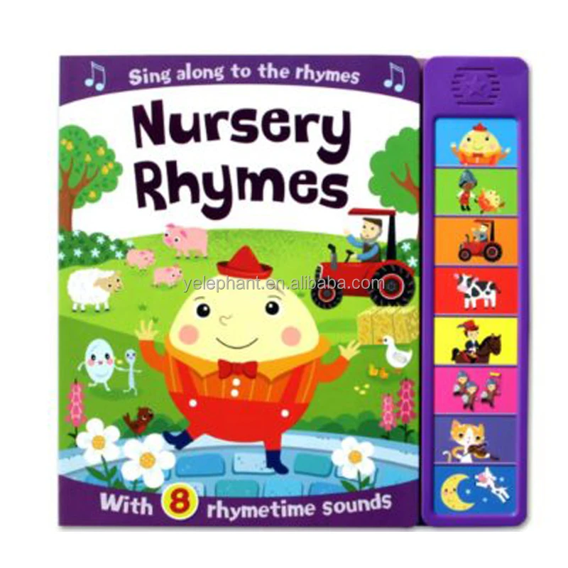 Children Baby Musical Nursery Rhyme Sing Song Book For Kids Learning Kid Rhymes Book With Sound
