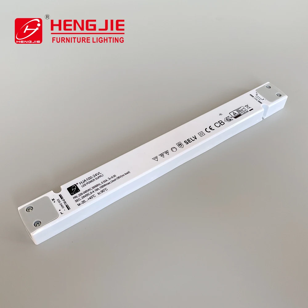 HENGJIE  Ultrathin Strip Constant Voltage Driver 100W 12V/24V Transformer