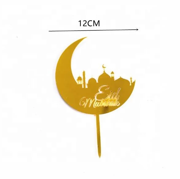 
Toy Gold Silver Cards Theme Decor Event And Party Supplies Topper Cake Letter Paper Eid Mubarak Decorations 