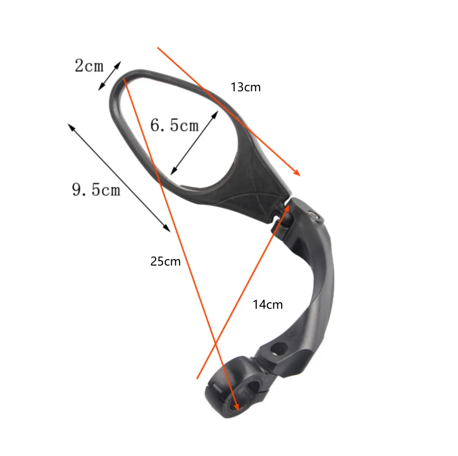 RTS Bike Rearview Mirrors Adjustable Clearer Vision Stainless Steel Mirror 360 Degree Rotatable Handlebar Mirrors for Bicycle