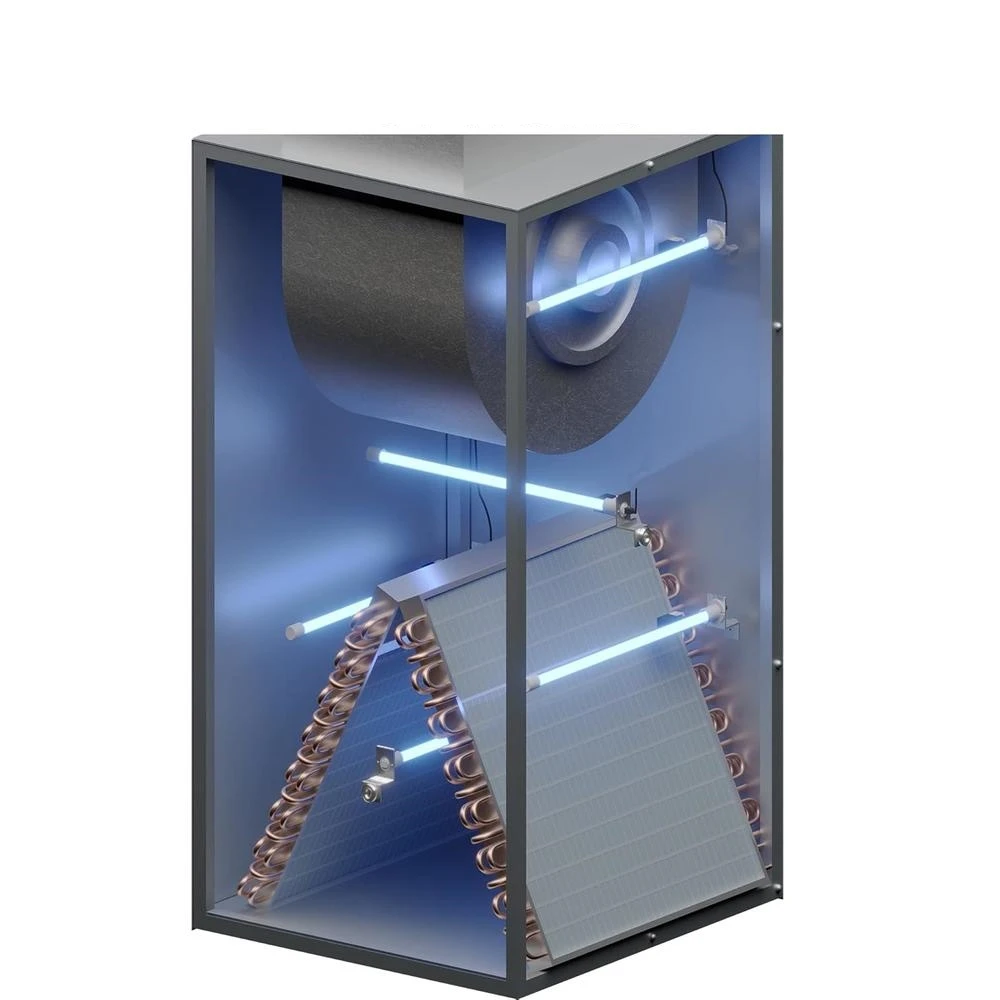 Зеленый очиститель воздуха UVC 24 В с оголенным проводом бактерицидные UV-C огни для системы катушек HVAC воздуховод переменного тока (14 дюймов магнитом)/воздухоочиститель