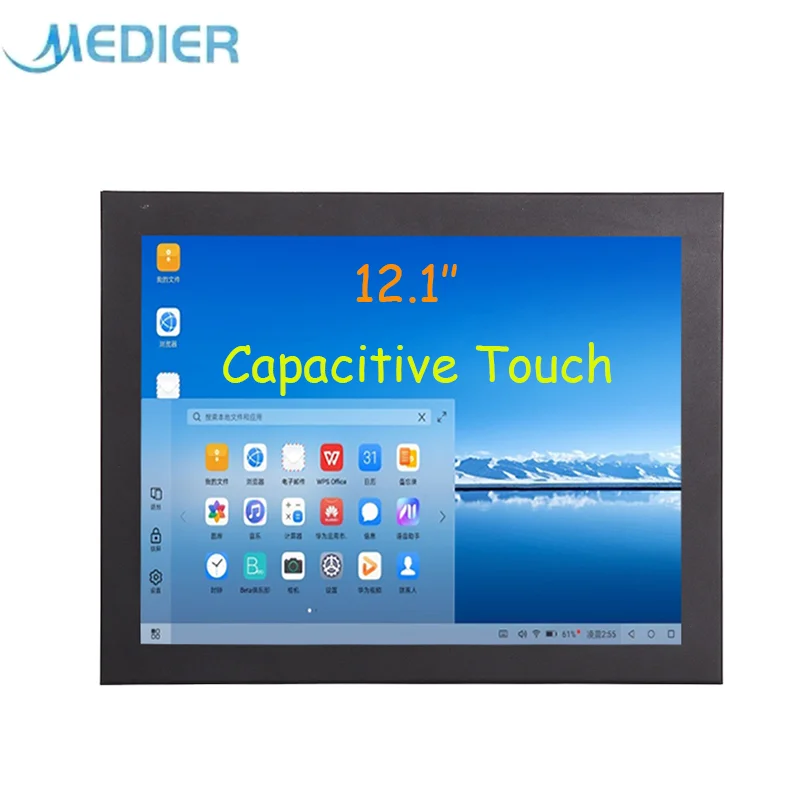 Medier  12.1 Inch flat  Capacitive Industrial Smart Board flat Touch Screen Monitor Display embedded monitor