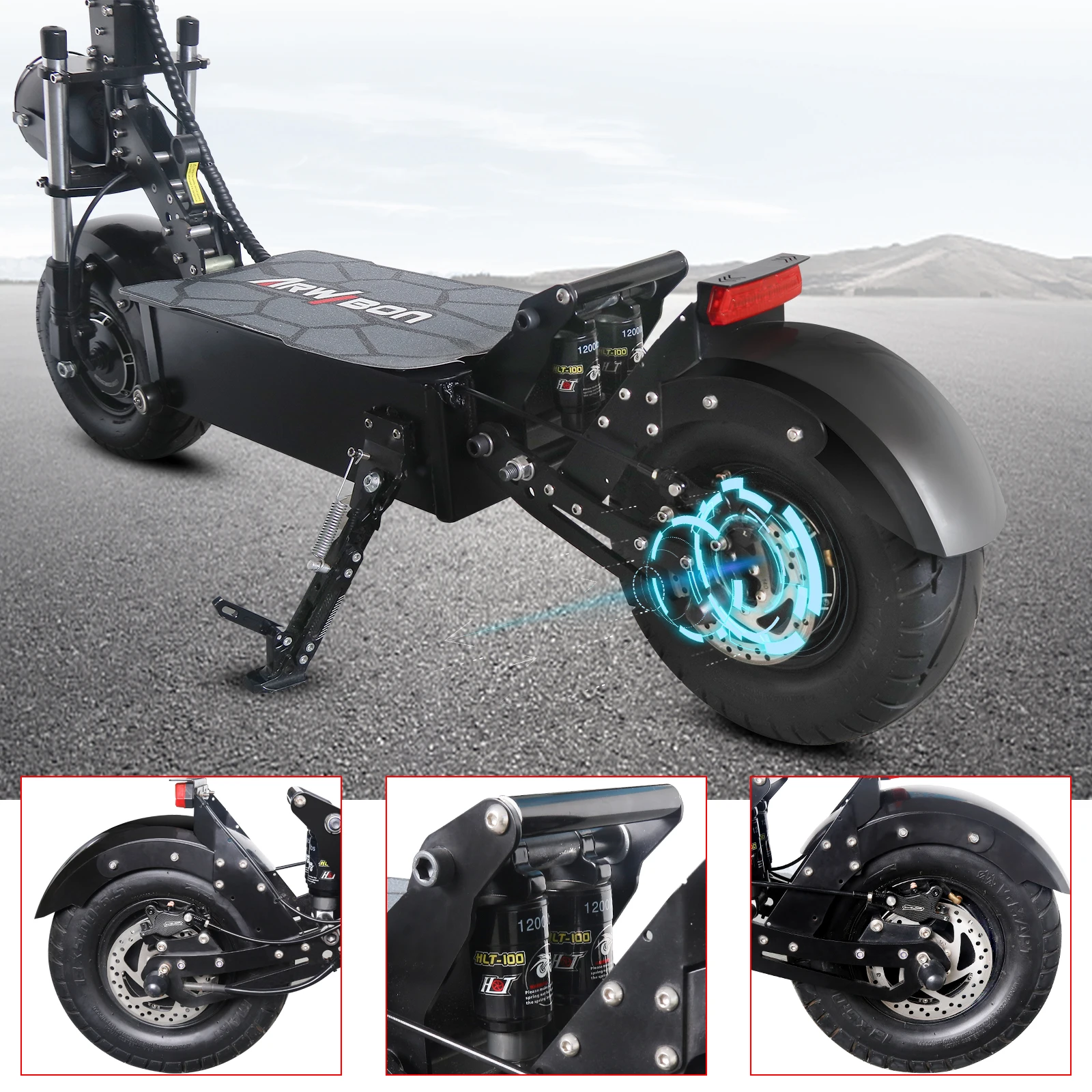 EU/USA Warehouse Free shipping 13inch adult e scooter high speed 100km/h 8000W dual motor 60V 50ah electric scooter