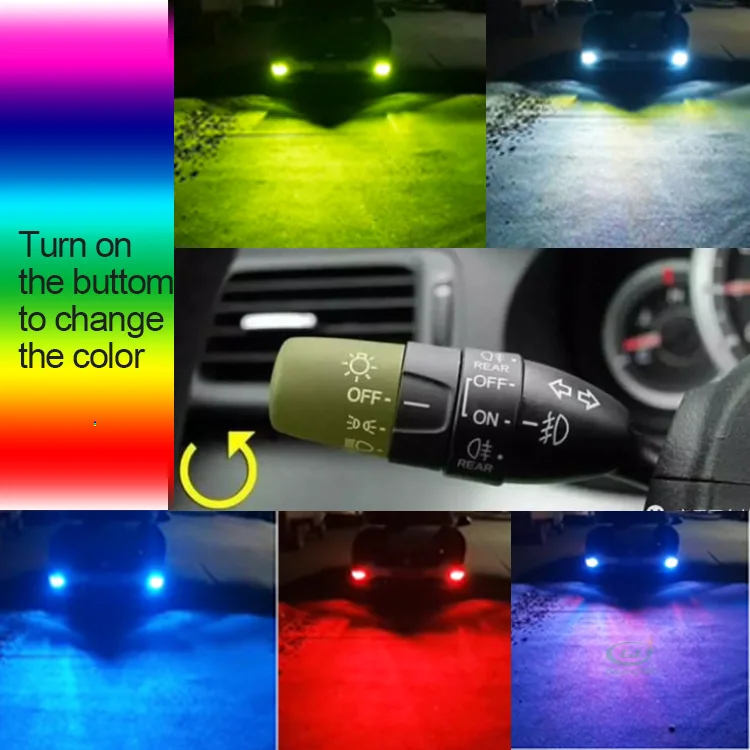 H11 H4 H7 LED Headlight Bulbs RGB 12000LM 80W LED Headlight,universal 24 Months,2 Years CE ROHS Music Control Colourful CN;GUA