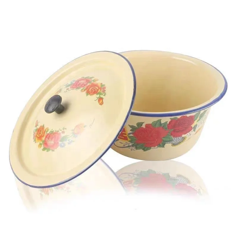 High quality enamel finger bowl 20cm 22cm 24cm 26cm 28cm Salad Bowl Set