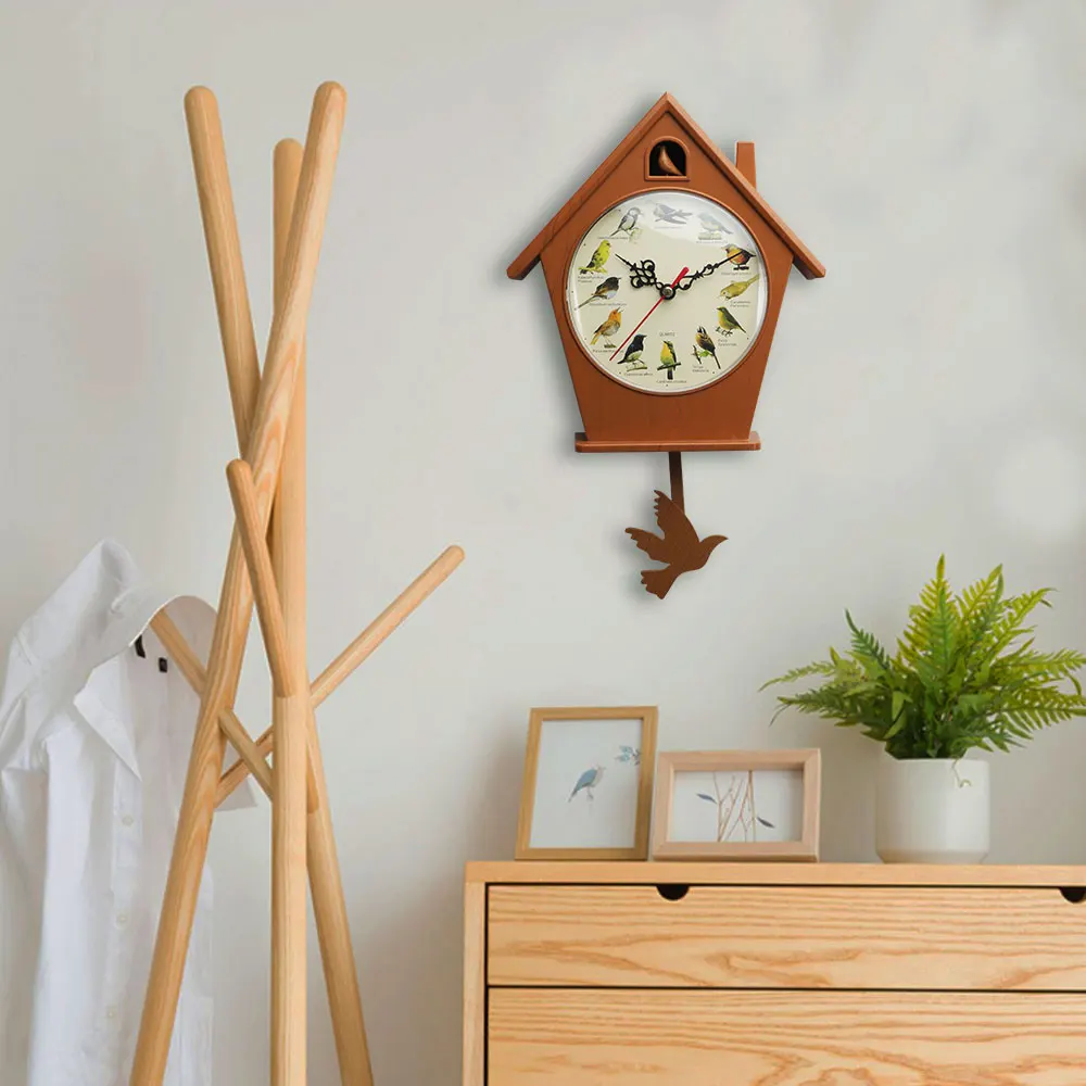 2021 Quartz Swinging Cuckoo wall clock home decoration  pendulum wall clock