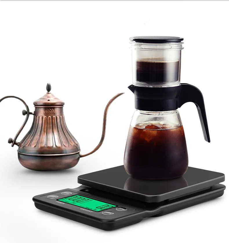 Hot selling Kitchen Coffee Scale with Timer 3kg/0.1g High-precision Pour Over Drip Espresso Scale with Back-Lit LCD Display