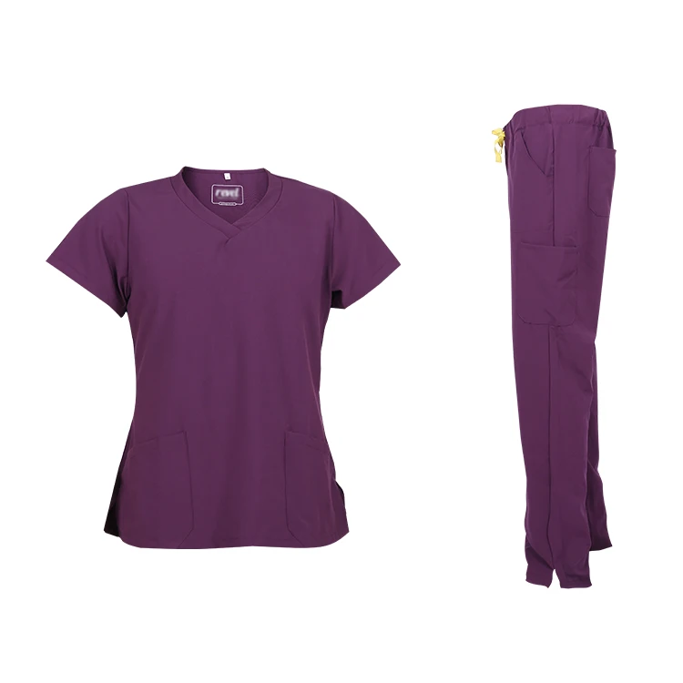 Medical Scrubs Short V-Neck Hospital Uniforms Women Medical Uniforms