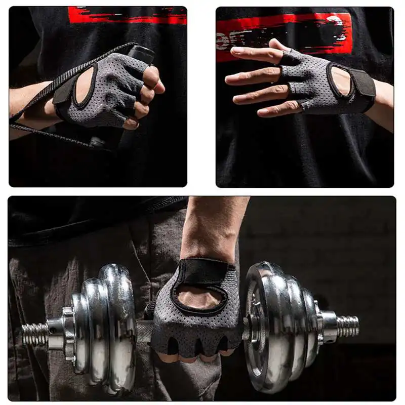 Перчатки для фитнеса CHOOYOU для мужчин и женщин, тонкие дышащие Нескользящие митенки с закрытыми пальцами, для тренажерного зала, тяжелой атлетики, велоспорта