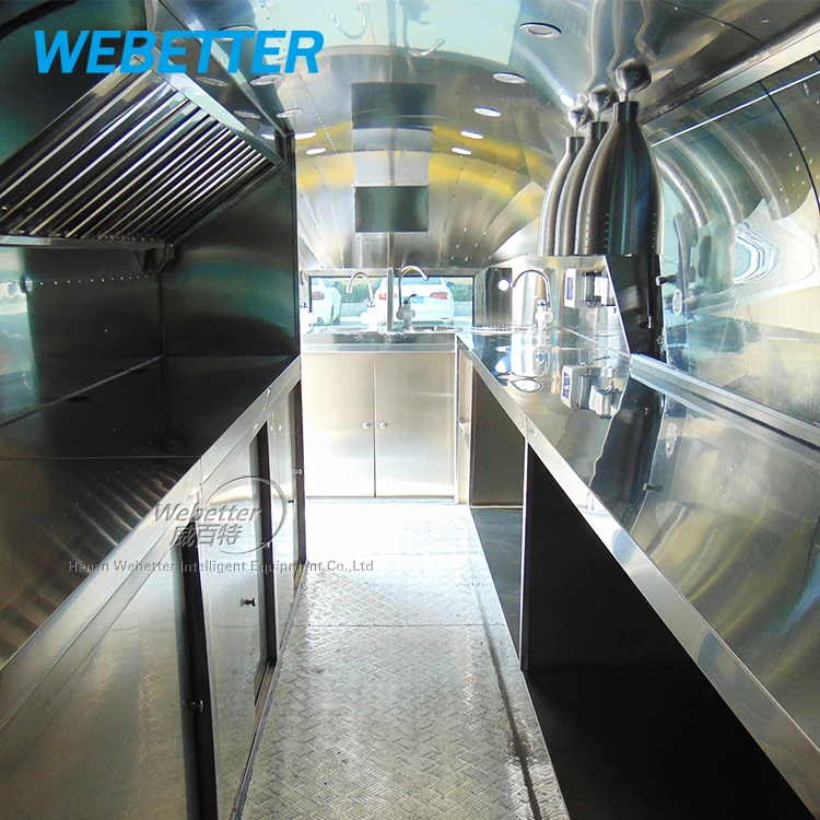 Airstream remolque snack machines bbq fast food trucks fully equipped mobile kitchen coffee ice cream food trailer for sale usa