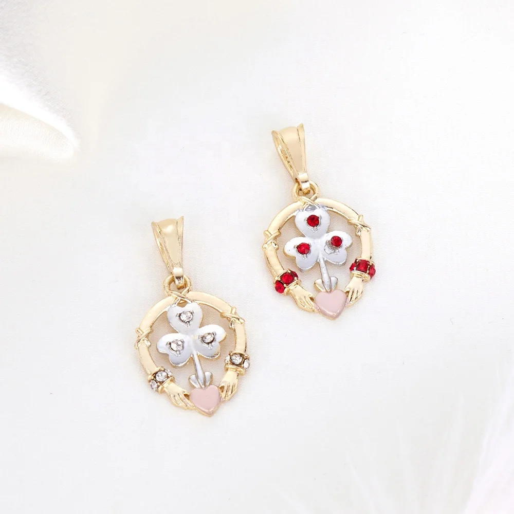 Модные ювелирные изделия FP1165 золотой ламинадо Joyeria ожерелье Нежный Циркон цветок подвески сердце кулон для лучших друзей