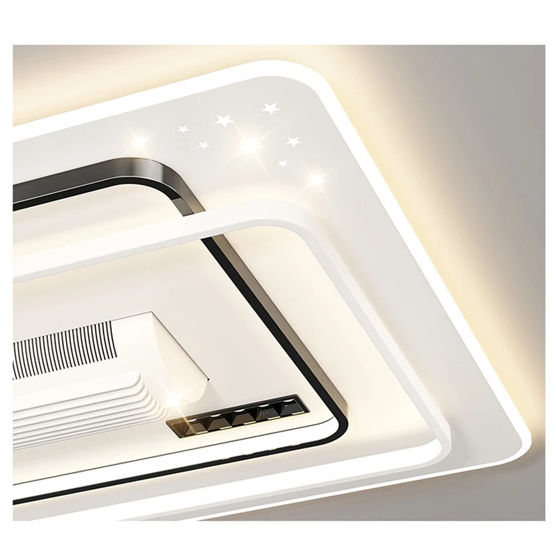 Bladeless Bedroom Roller Type Ceiling Fan Light Home Ceiling Fans with LED Lights Remote Control Living Room Ceiling Fan Lamp