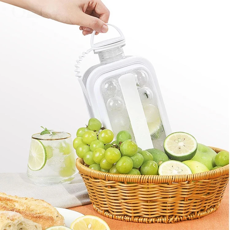 Премиум 2 в 1 портативная многоразовая посуда «сделай сам» для напитков, коктейлей, молочного чая, кубиков, круглая, Прозрачная форма для льда