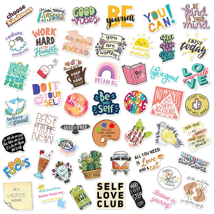 50Pcs Book Stickers wholesale school supply stationery and school supplies printer stickers Room Decal