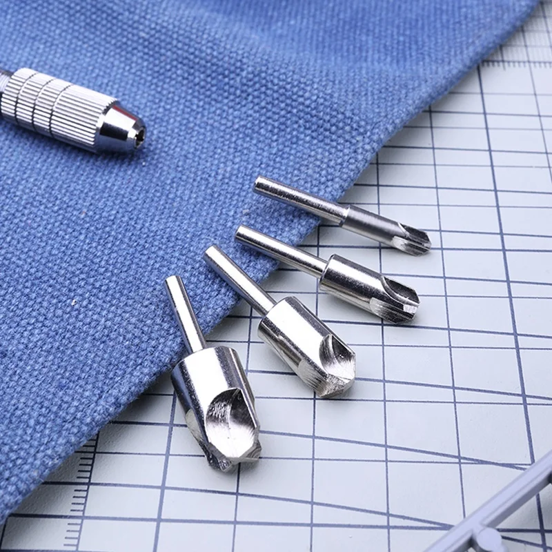 Ustar90217 Flat bottomed Hole Pushing Knife with Four Edge Trapezoidal Knife Set, Precision Engraving and Expanding Knife Head