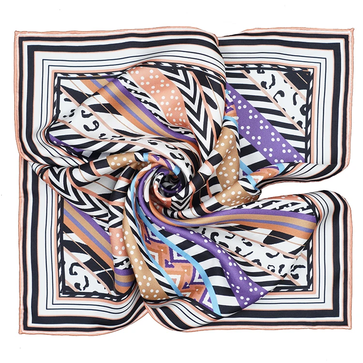 
Custom printed oem silk thin scarf for sale 