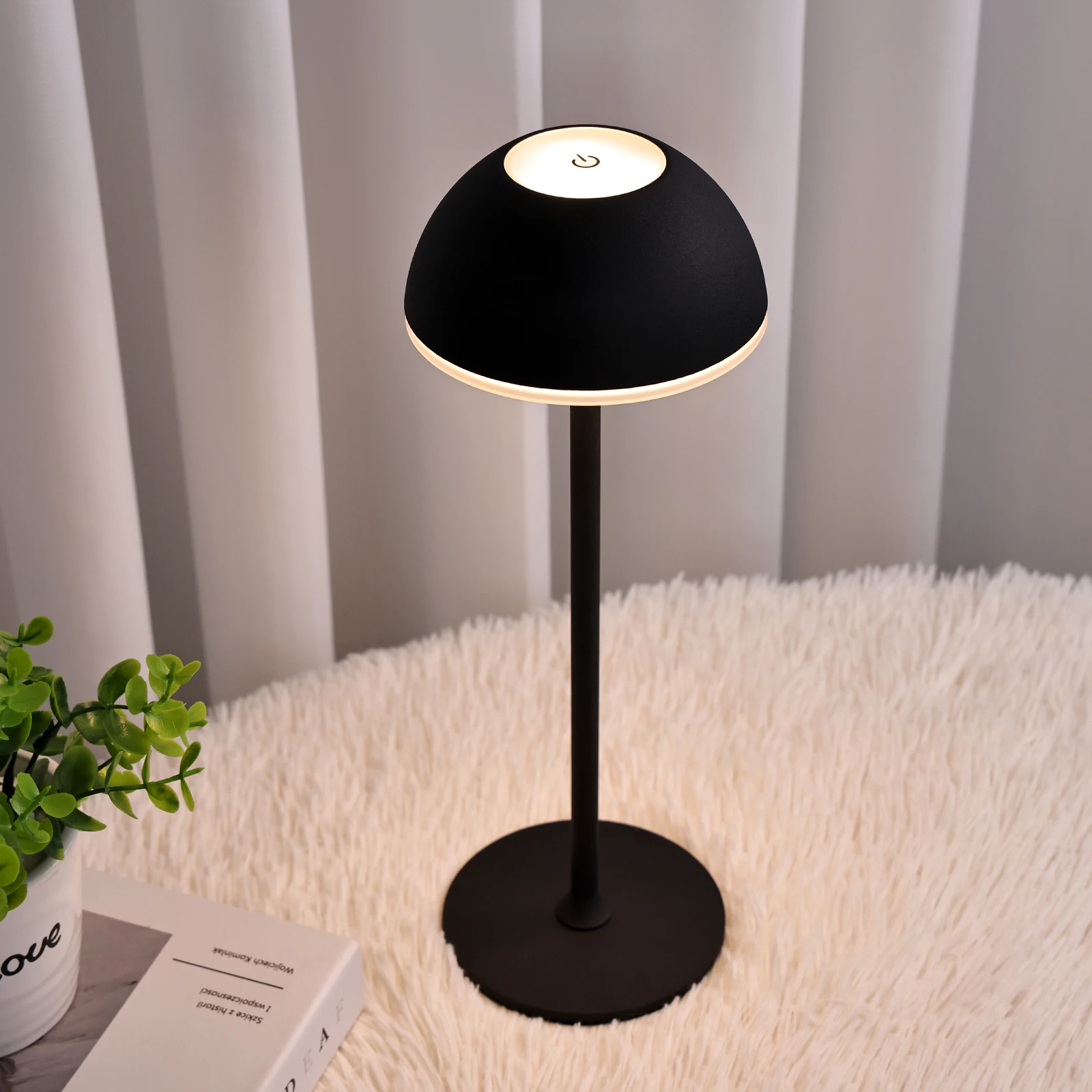 Hot sales CCT color warm light change led reading mushroom shade lamp touch sensor led desk lamp with business light