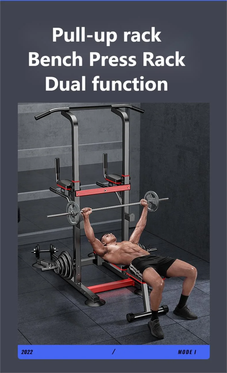 Promotion multifunction home gym standing pull up bar power tower with dip stand