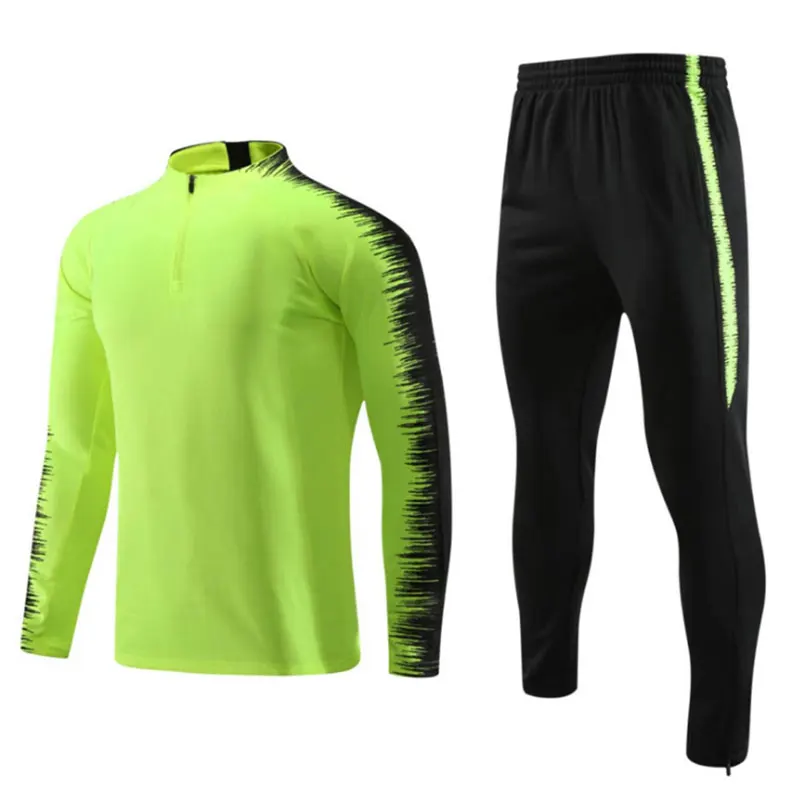 Autumn Winter Custom Logo Plain Sports Jersey Long Sleeve Sweatshirt Suit Football Training Team Wear Blank Soccer Uniform