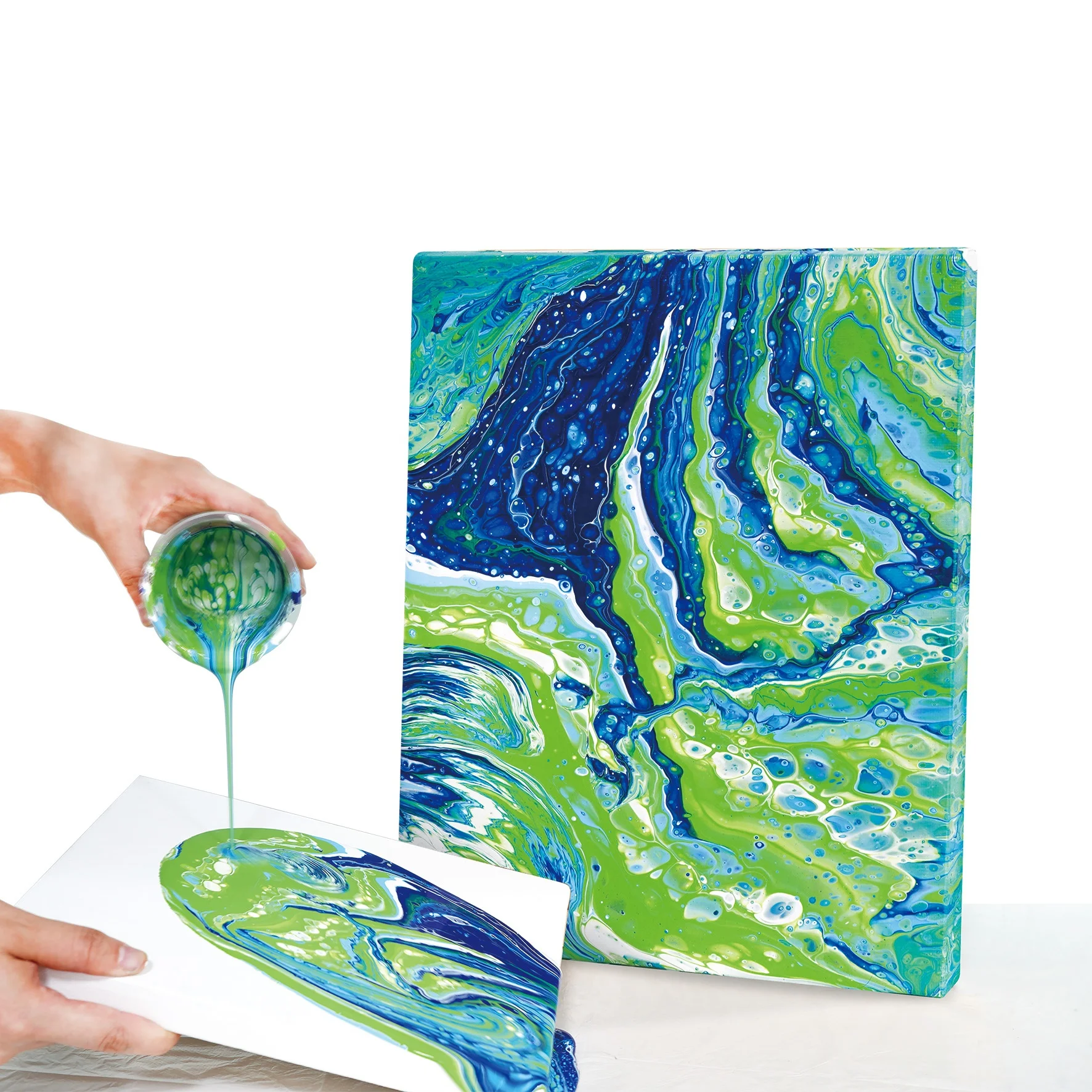 AUREUO Wholesale 120ml 4 Color Multi Theme Pre Mixed Creative DIY Acrylic Pouring Paints Kit