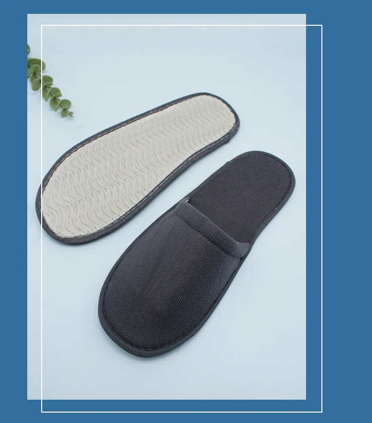 Spa Hotel Slippers Wholesale Indoor Disposable Velour Slippers Custom Cheap Guest