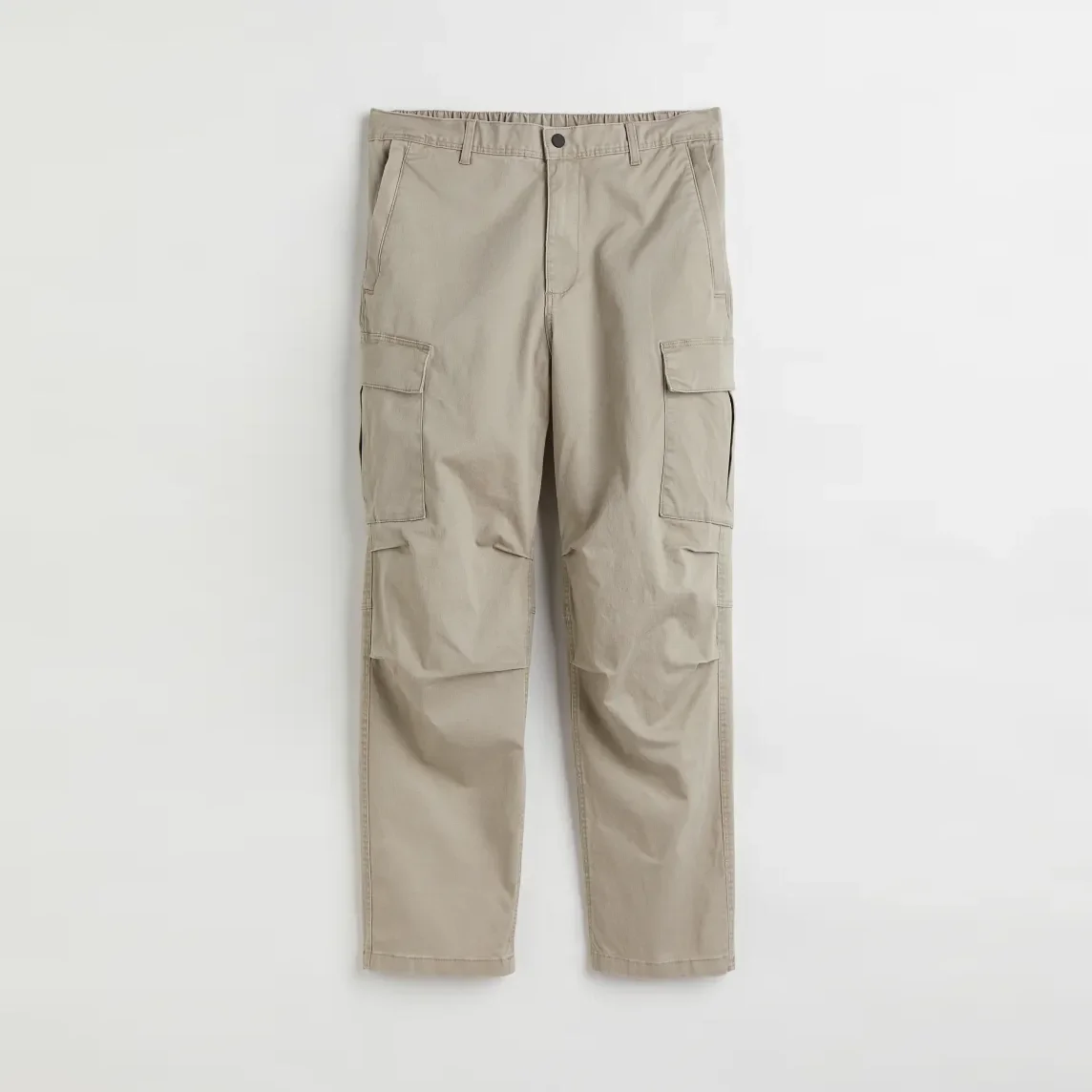 Custom Elastic Waist Loose Fit Utility Pockets Clothing Trousers Jogger Casual Streetwear Baggy Twill Cargo Pants for Men