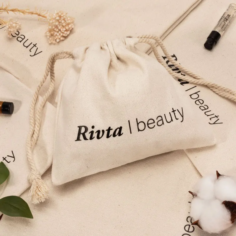 Custom Portable Flat Lazy Travel Women Make Up Cosmetic Pouch Drawstring Makeup Bag