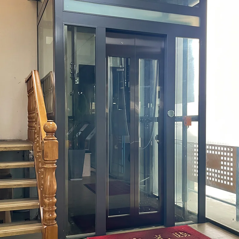 household residential Platform passenger lift sightseeing steel strip elevators with new designed