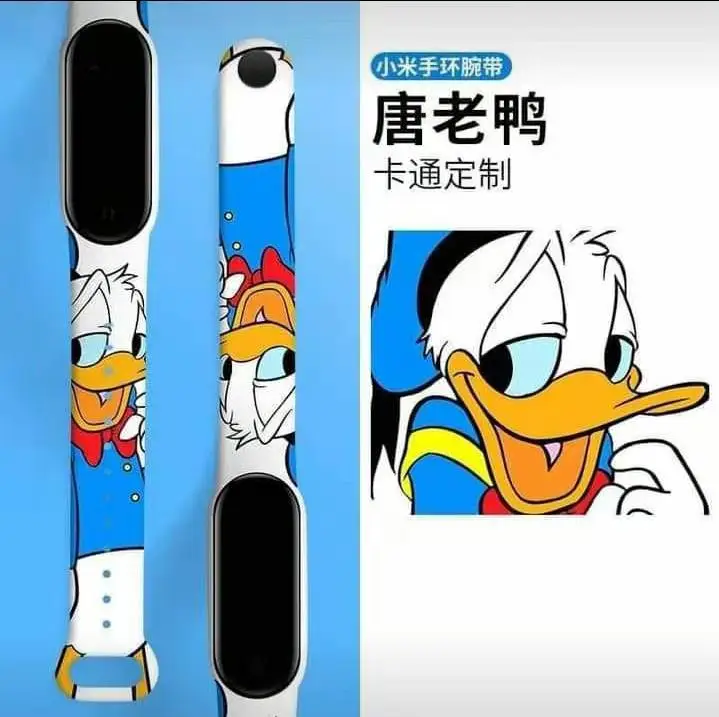 Cartoon printing design intelligent replaced with personality strap print watch band  for xiaomi 3 4 kids smart watch band