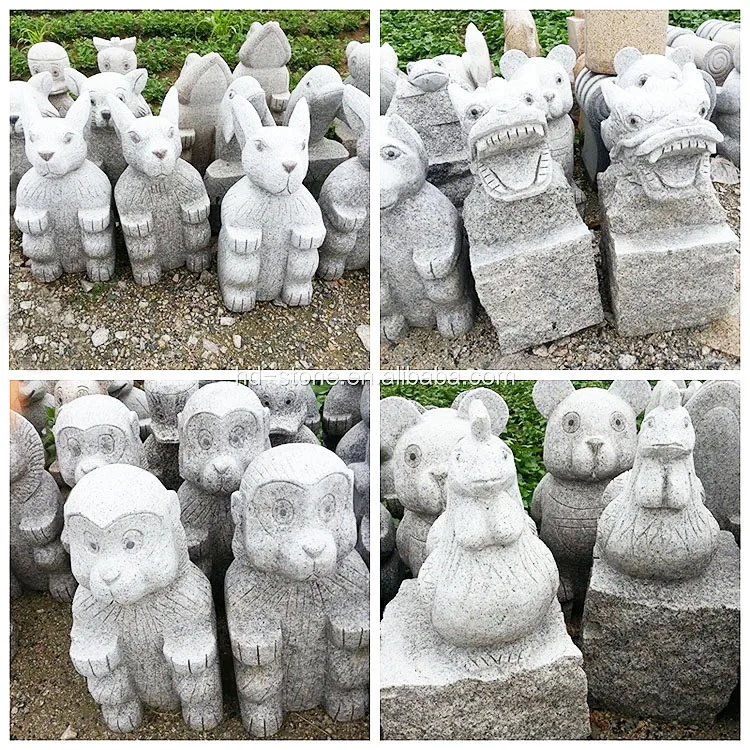 Natural Garden Carved Bench Chairs Granite Marble Stone For Outdoor Animal Stone