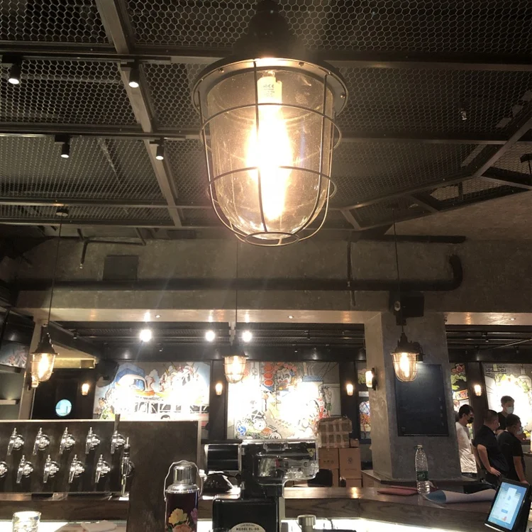
iron Rustic restaurant Chandelier american retro lights industrial hanging lamp bar cafe edison vintage pendant light 