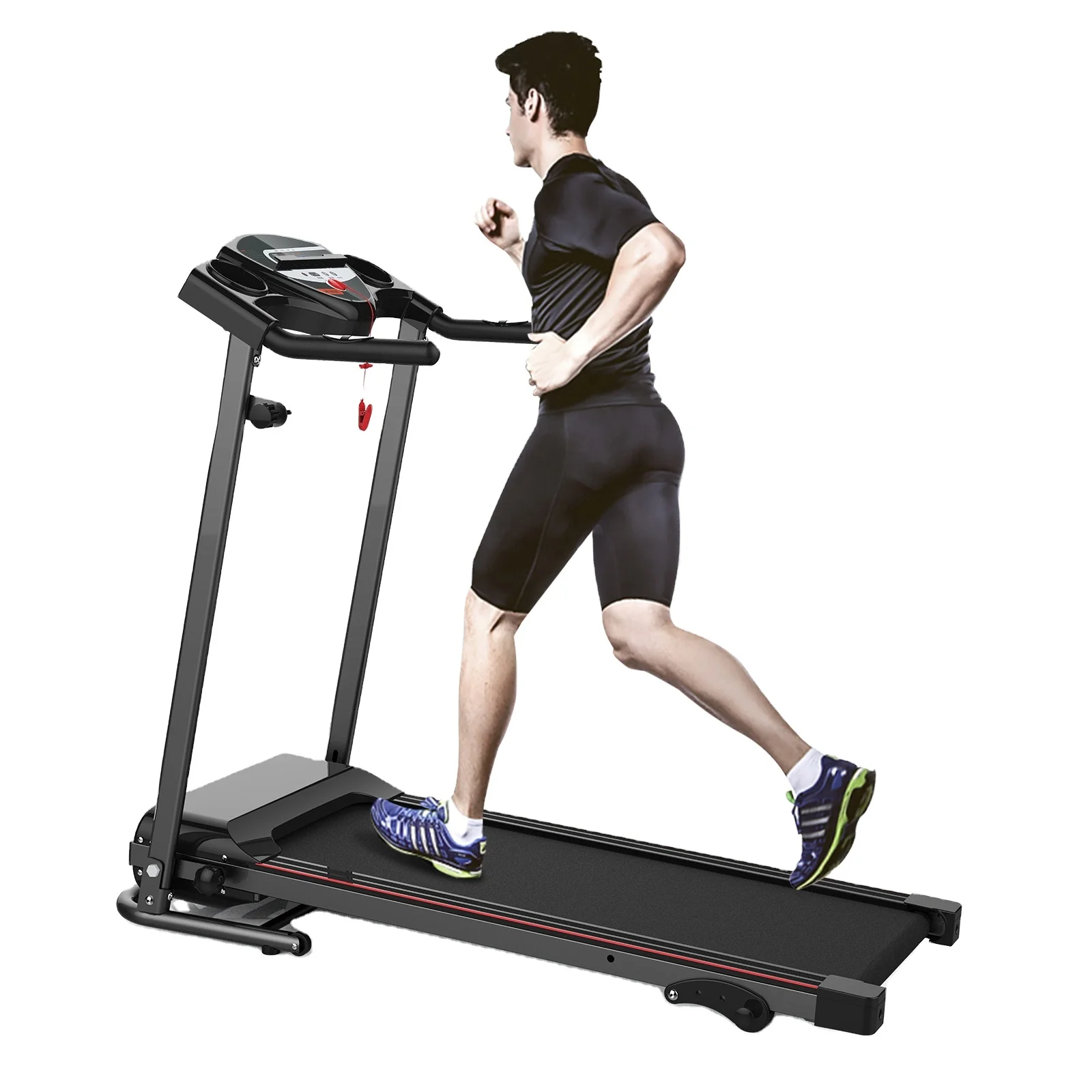 Deluxe 2hp Dc Motor Life Long Motorized Treadmill with Massager Belt Home Running Machine