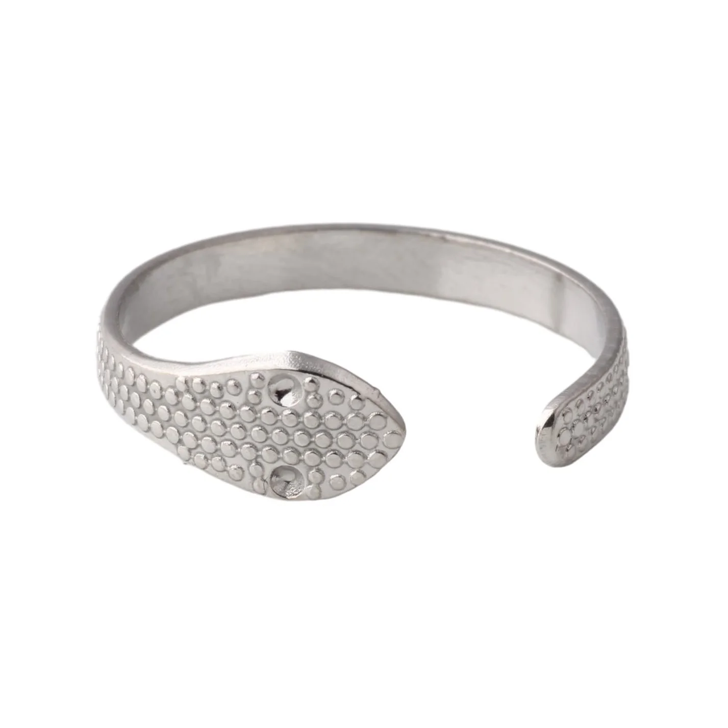 Stainless Steel Snake Jewelry Ring Women Adjustable Open Finger Ring No Fade Snake Round  Ring Party Wedding Jewelry Gifts