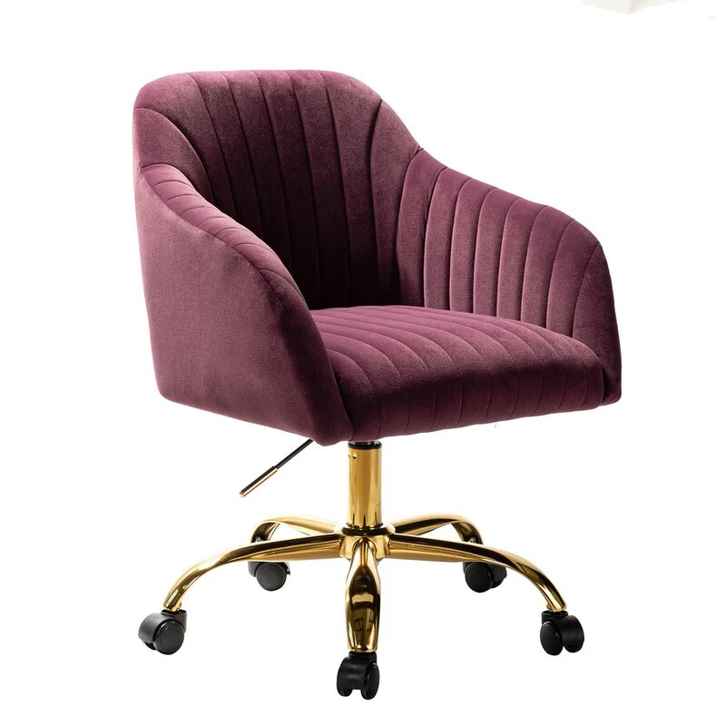 Home Office Ergonomic Comfortable Velvet Desk Chair with Upholstered Task Chair