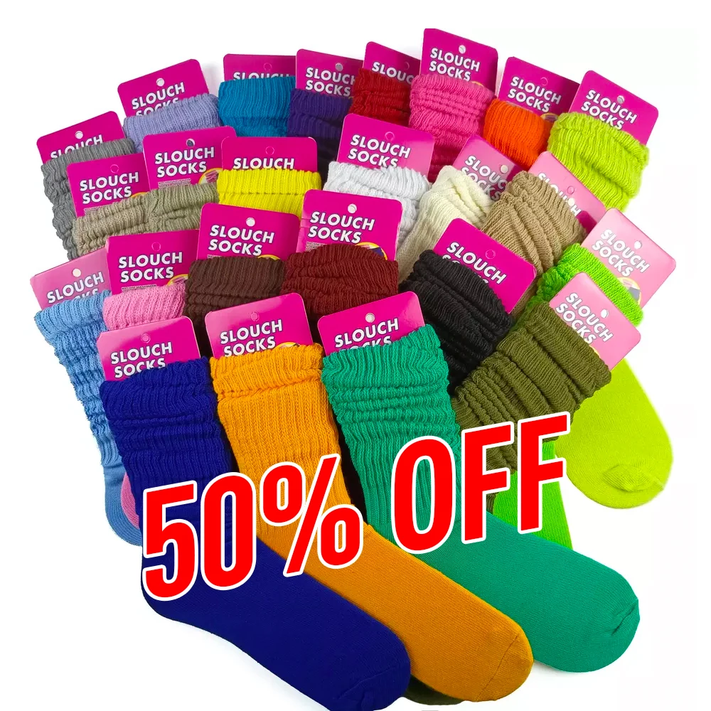 Wholesale MOQ 10 pairs slouch socks for women socks hooter scrunchie socks slouch