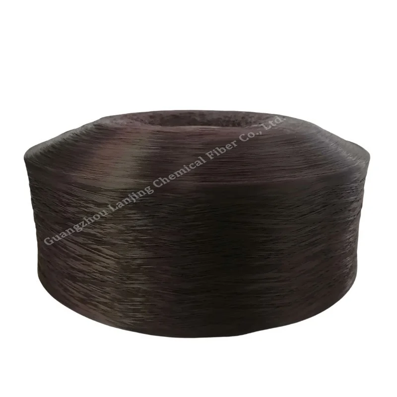 In Stock 630D Recycled Hollow Pp Yarn Black Polypropylene Filament Yarn