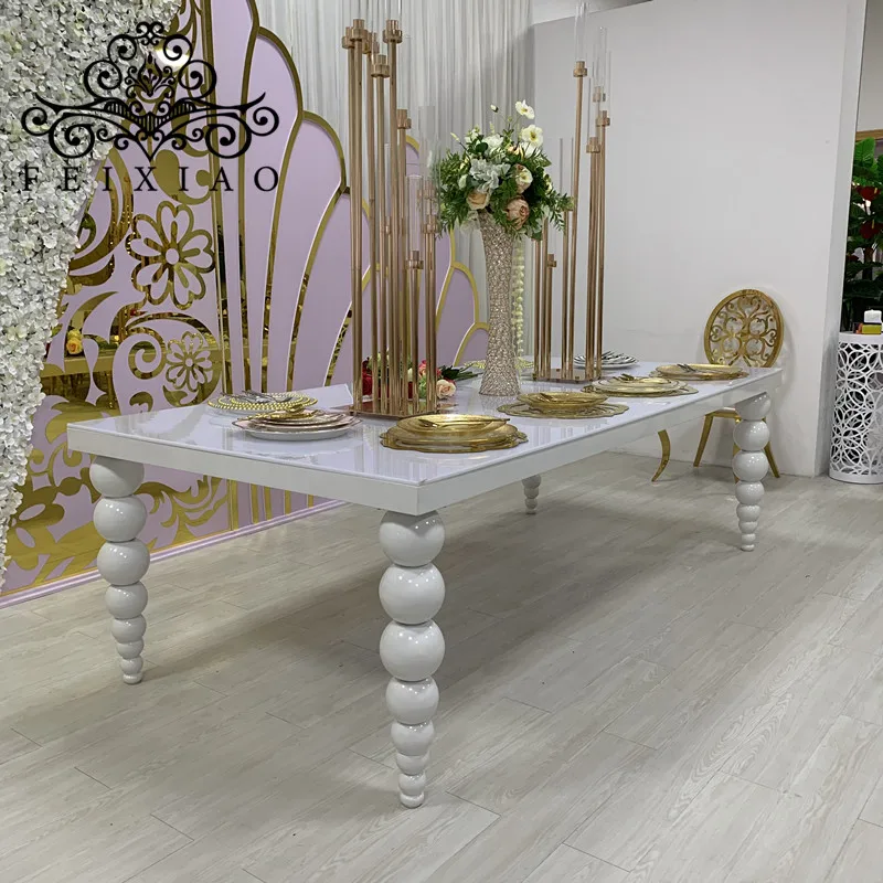 Event furniture Mirror top Stainless steel New design wedding table