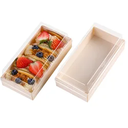 Towel cake storage container wooden food packaging box