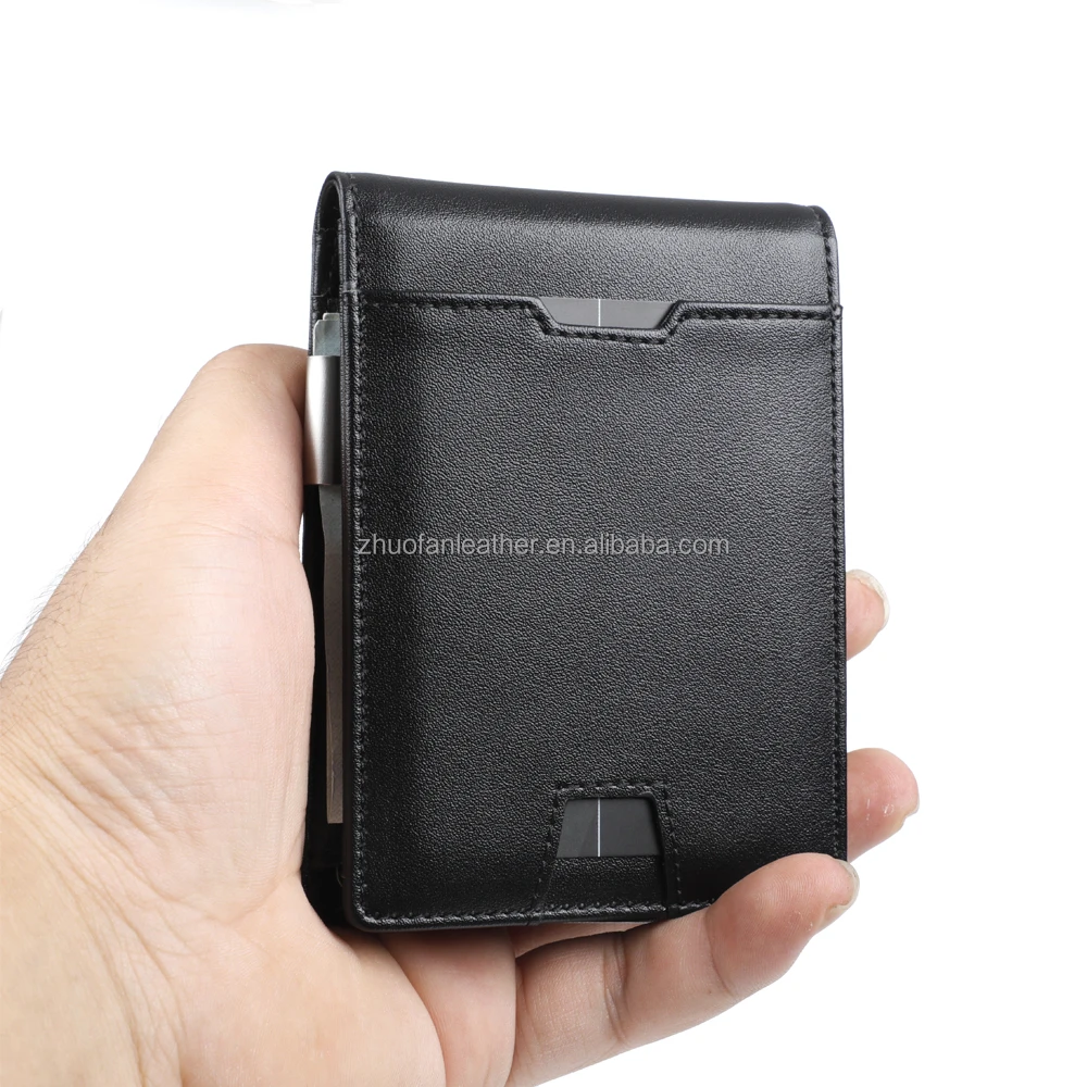 Тонкий Карманный Кошелек из искусственной кожи с RFID-блокировкой, мужской минималистичный держатель для карт, кошелек, держатель для Airtag