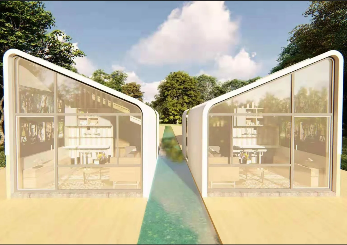 
villa luxury modular small portable cabin container house 2 bedroom 