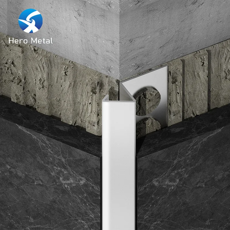 Керамическая Защита краев полированная хромированная металлическая треугольная плитка для