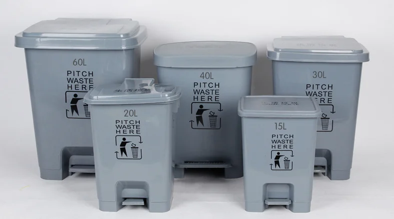 Plastic Medical Pedal Waste Bin  Recycling Container Garbage Bin