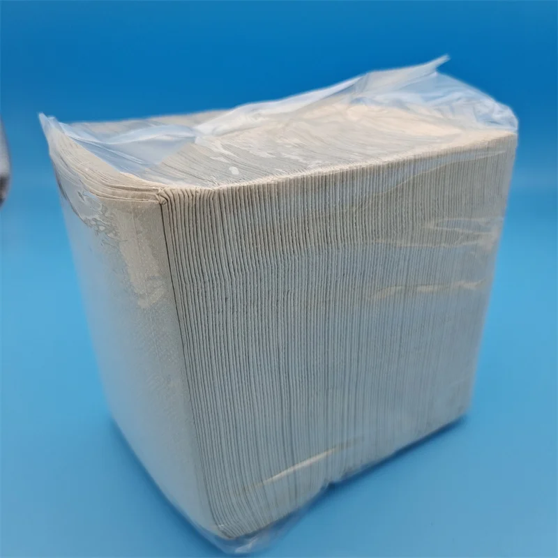 Wholesale Distributor Virgin White Custom Logo Cocktail Disposable Paper Dinner Inter Fold Napkin