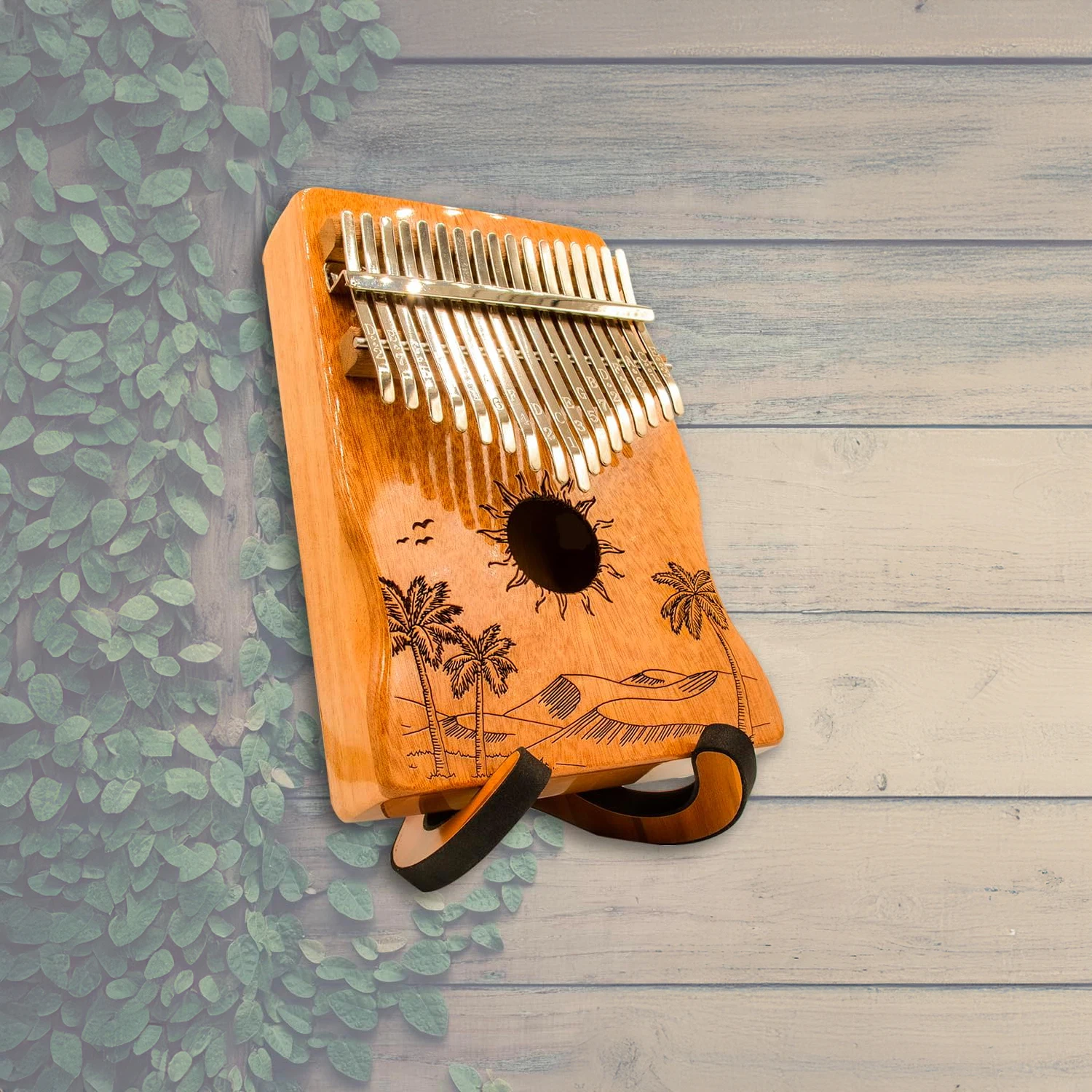 Wood Musical Instrument Finger Piano with Protection Case Kalimba 17 Keys Thumb Piano