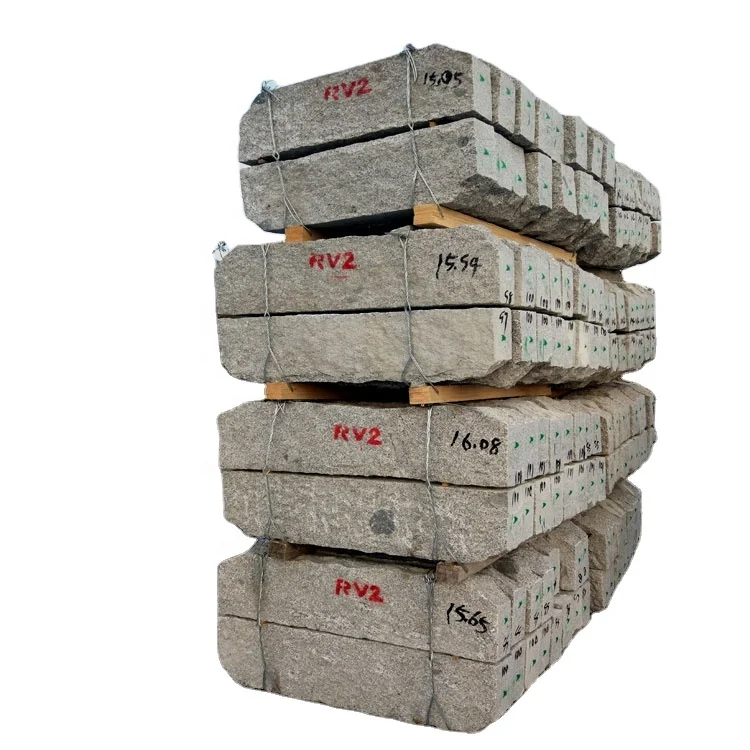 China Factory Manufacture High Grade G603 Garden Kerbstone Grey Granite Stone Types Flooring  RV2 RV4 Outdoor KerbStone