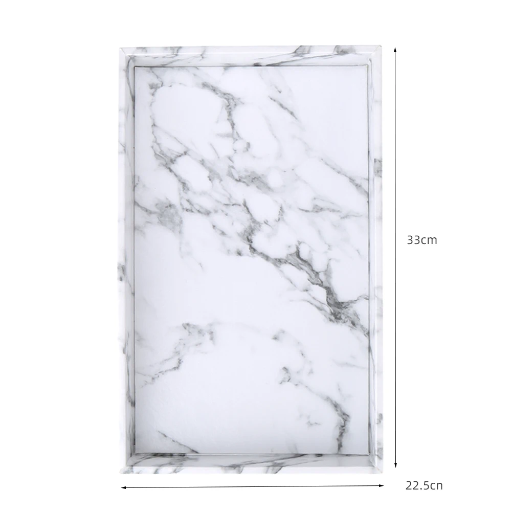 Custom Printed Artificial Leather Marble Serving Tray