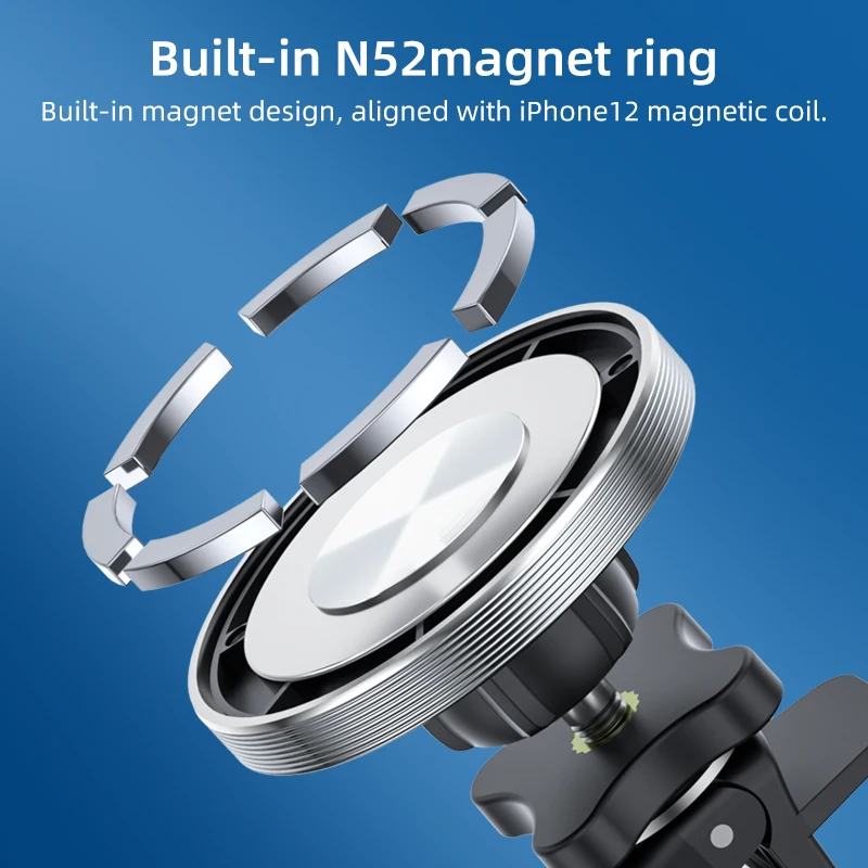 Metal Mobile Phone Holder For iPhone13 Magnetic Car Holder For Magsafe Car Mount